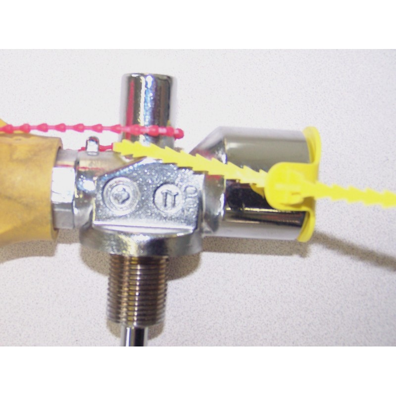 Gaz bottle seal - Progressive tightening - plastic seal - security seal