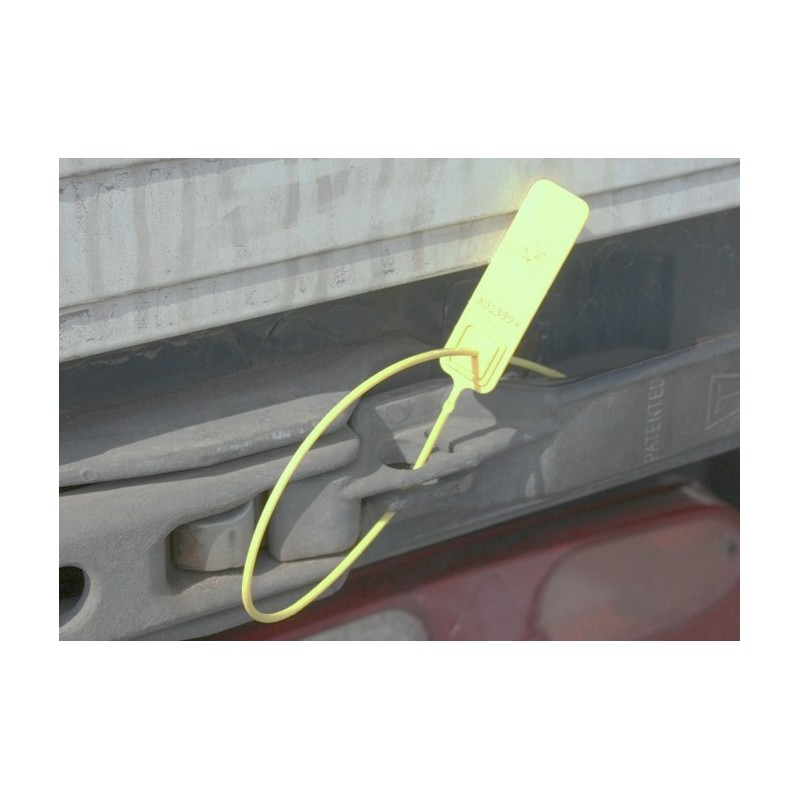 Lionseal 2 - This polypropylen is aimed at closing bags or securizing trolleys - The 40x18 mm tag of this plastic seal can be pe