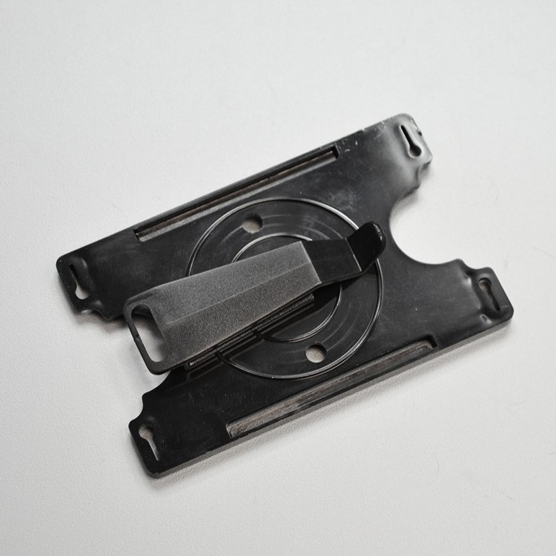 Rigid badge holder 2 way clip - Rigid badge holder