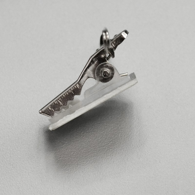 Pin and croco clip - 28 x 11 mm adhesive base - Hanging clips