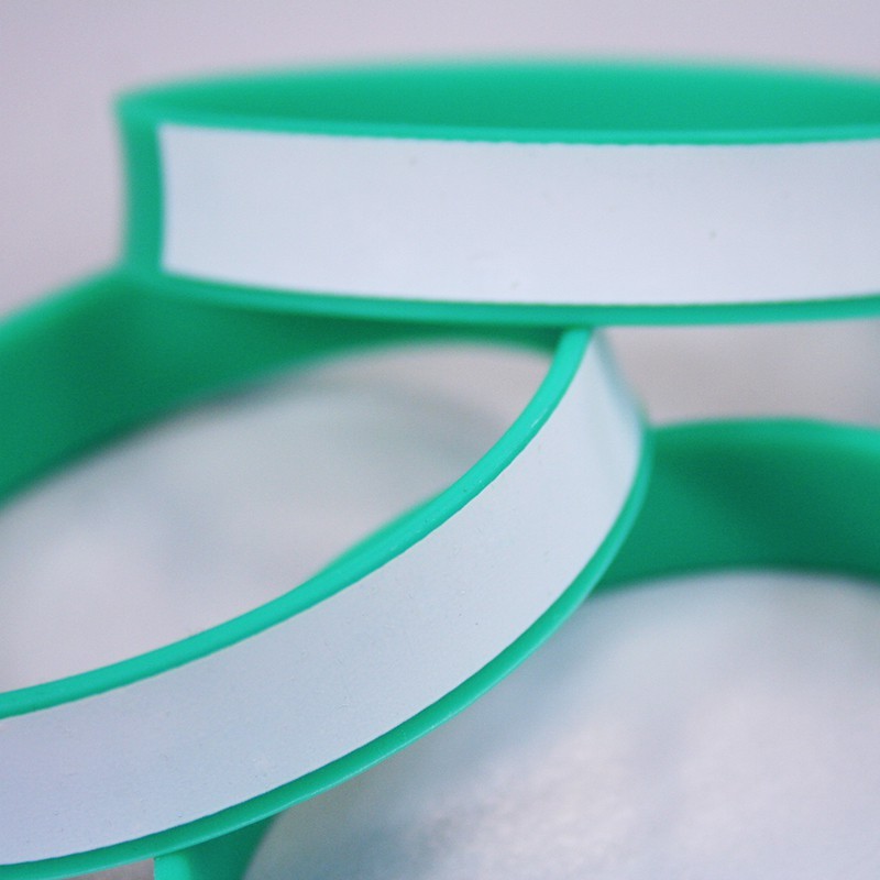 Silicone wristbands with text area - Reusable wristbands