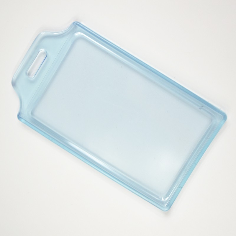 Card holder in blue translucent PVC