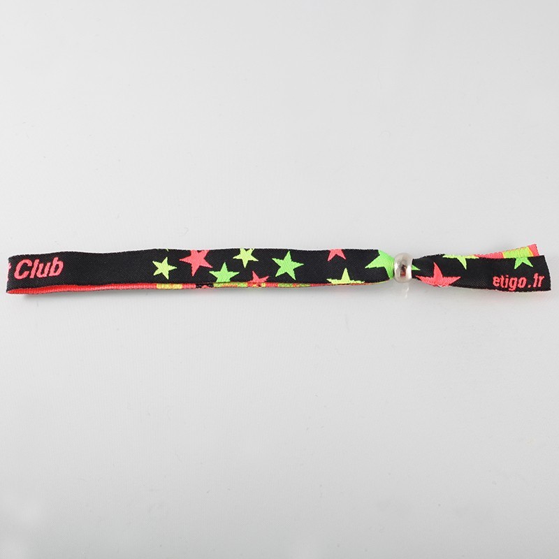 Pulsera de tela personalizada con anillo de perlas / Etigo