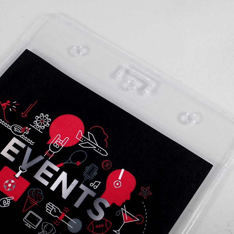 Porte badge transparent et souple : 94 x 64 millimètres | Etigo