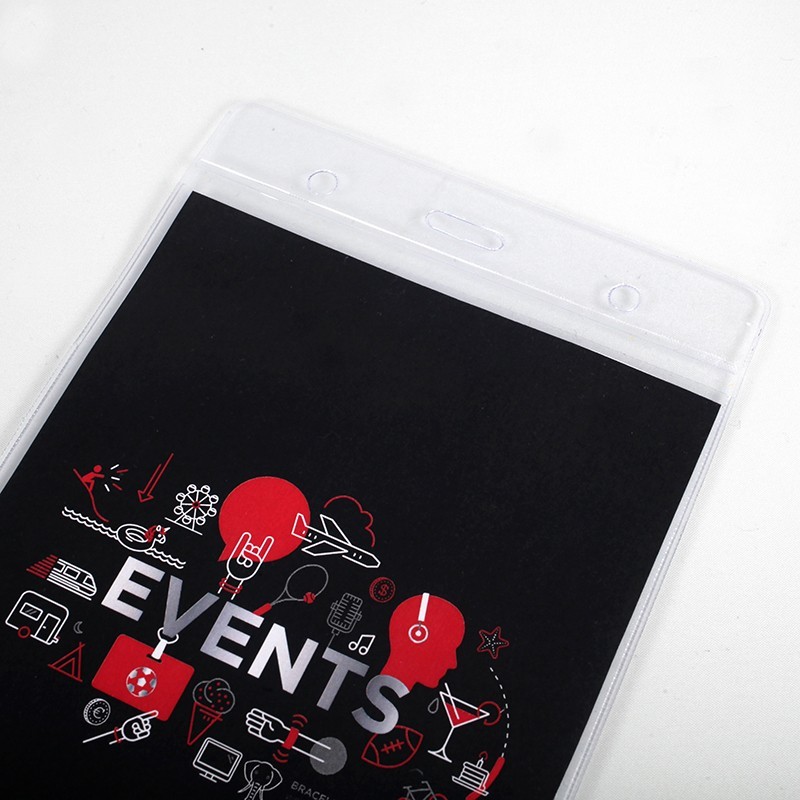 Vertical format flexible badge holder : 98 x 135 mm | Etigo