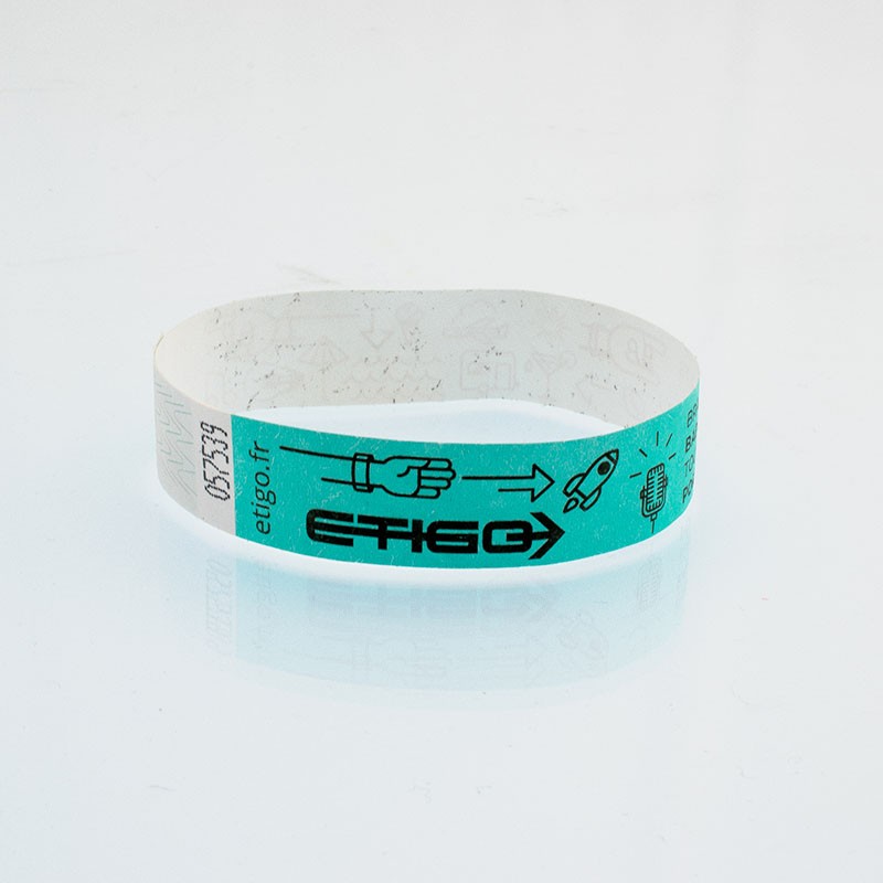 Pulsera Tyvek para eventos con cierre adhesivo | Etigo