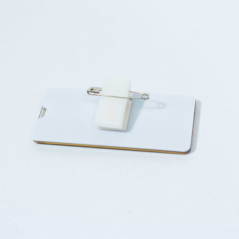 Porte-nom PVC 75x35mm, personnalisable - Etigo