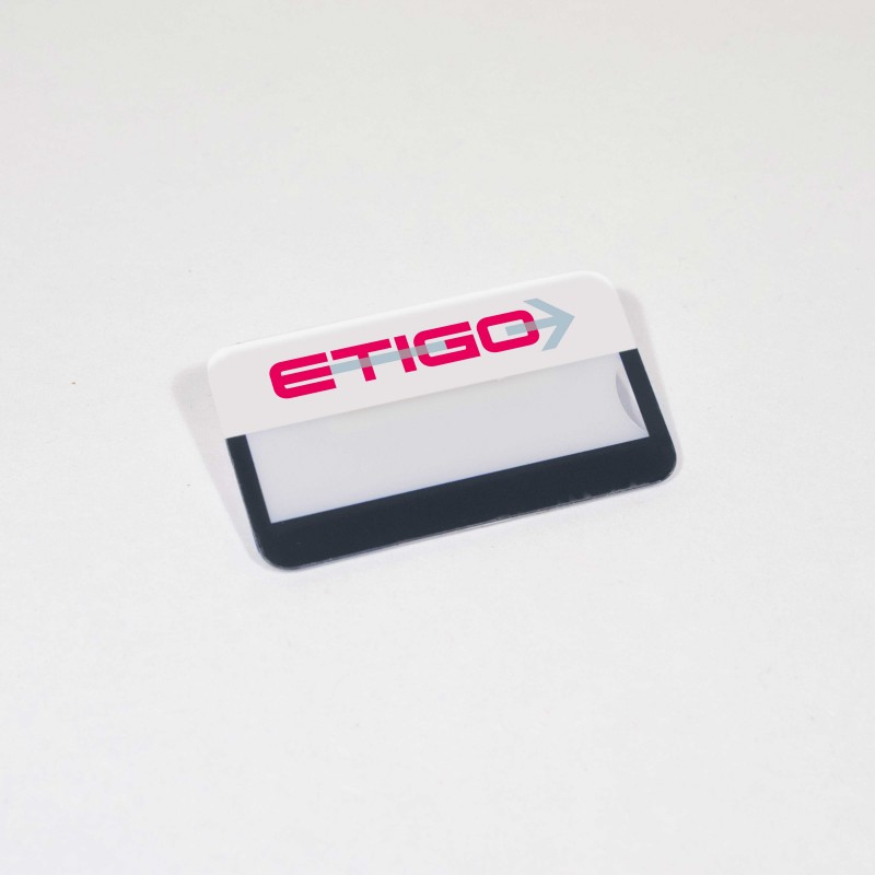 Porte nom en plastique personnalisable 7314 - Etigo