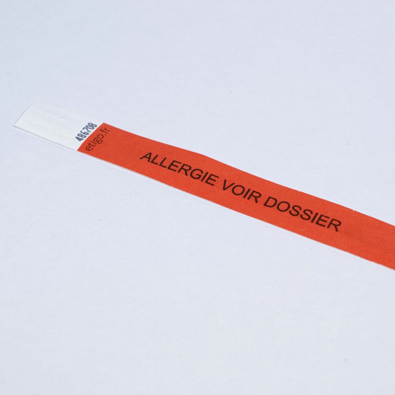Tyvek Medical Bracelet - Tearproof Paper - ETIGO