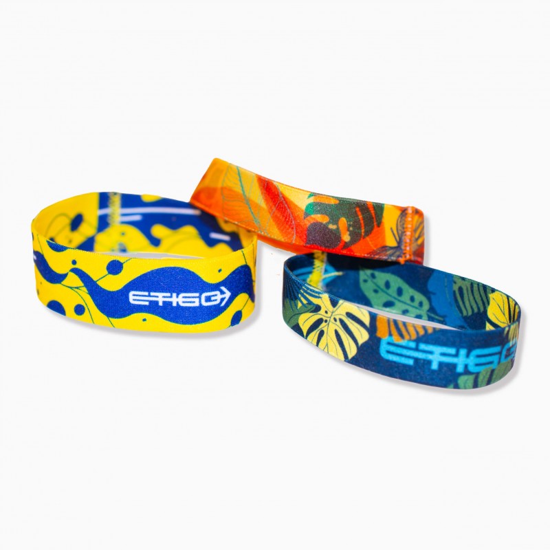 Pulsera de tela poliester - pulsera elastica - personnalizada