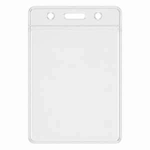 Porte badge vinyle souple vertical, 54 x 86 mm - Etigo