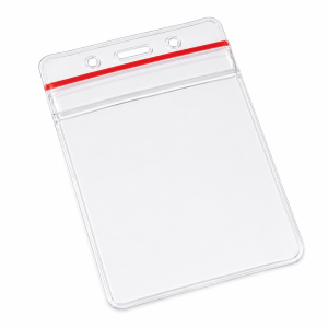 Porte badge souple, vinyle transparent, vertical - Etigo