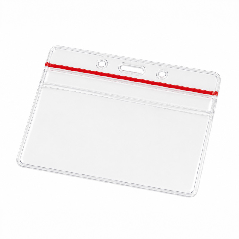 Flexible badge holder with protective flap : format cb | Etigo