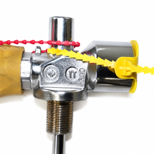 Gaz bottle seal - Progressive tightening - plastic seal - security seal