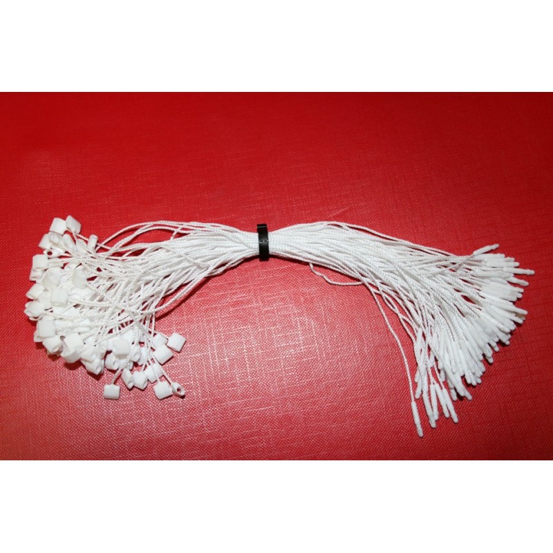 Manual label attachment: coloured fabric cord - Etigo