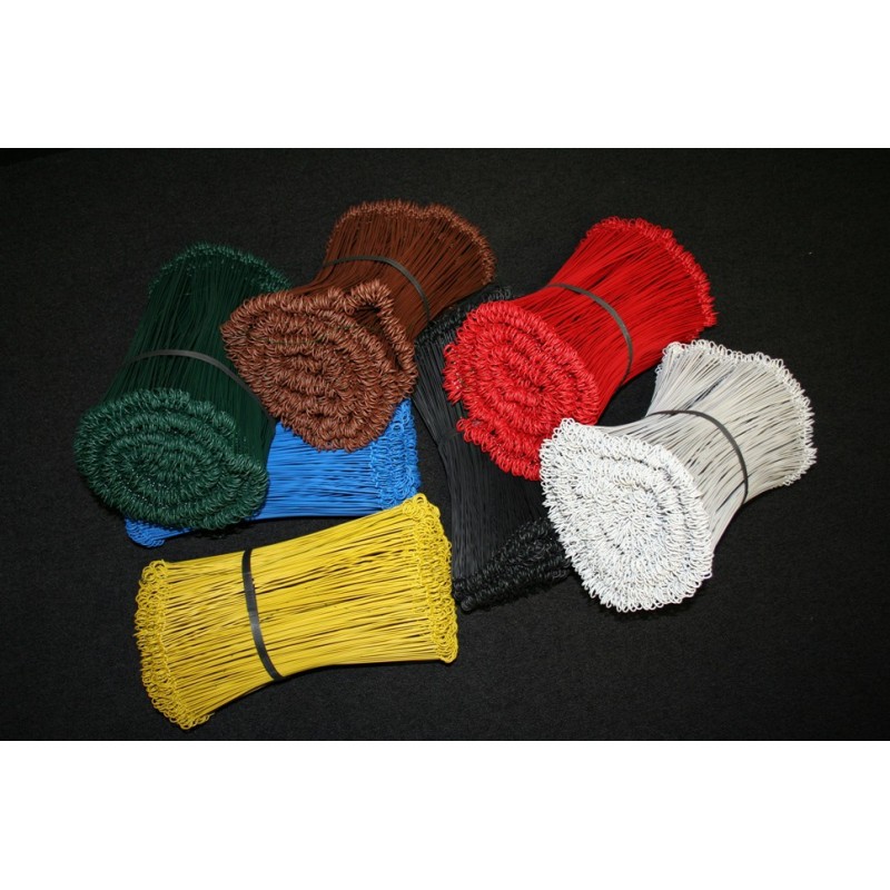 Liens à 2 boucles plastifiés - Collier de serrage métallique