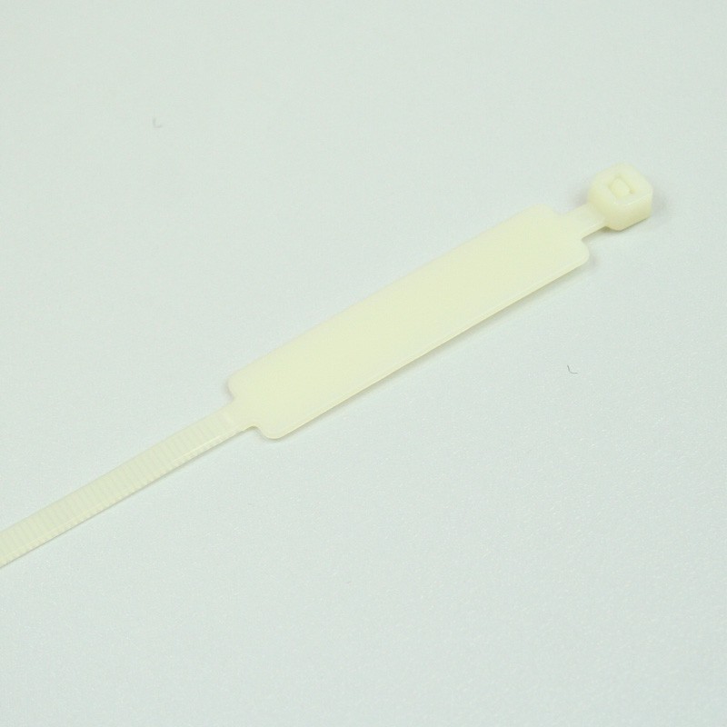 Collier de serrage plastique à longue platine d'identification